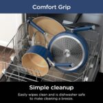 Ninja Ceramic Cookware Set, Extended Life 11-Piece Kitchen Cookware Sets with Comfort Grip, Nonstick Fry Pans, Pots, PTFE Free, Oven & Dishwasher Safe, Stovetop Compatible, Navy Blue, CW49011 - Image 6
