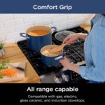 Ninja Ceramic Cookware Set, Extended Life 11-Piece Kitchen Cookware Sets with Comfort Grip, Nonstick Fry Pans, Pots, PTFE Free, Oven & Dishwasher Safe, Stovetop Compatible, Navy Blue, CW49011 - Image 8