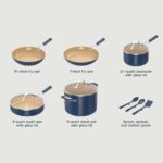 Ninja Ceramic Cookware Set, Extended Life 11-Piece Kitchen Cookware Sets with Comfort Grip, Nonstick Fry Pans, Pots, PTFE Free, Oven & Dishwasher Safe, Stovetop Compatible, Navy Blue, CW49011 - Image 12
