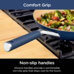 Ninja Ceramic Cookware Set, Extended Life 11-Piece Kitchen Cookware Sets with Comfort Grip, Nonstick Fry Pans, Pots, PTFE Free, Oven & Dishwasher Safe, Stovetop Compatible, Navy Blue, CW49011 - Image 3