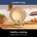 Ninja Ceramic Cookware Set, Extended Life 11-Piece Kitchen Cookware Sets with Comfort Grip, Nonstick Fry Pans, Pots, PTFE Free, Oven & Dishwasher Safe, Stovetop Compatible, Navy Blue, CW49011 - Image 4