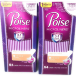 Poise Microliners, incontinence panty liners, lightest absorbency, regular, 54 Count, PACK OF 2