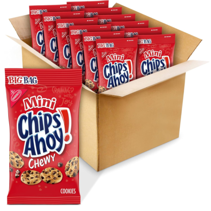 CHIPS AHOY! Mini Chewy Chocolate Chip Cookies, Big Bag, 12-3 oz Packs