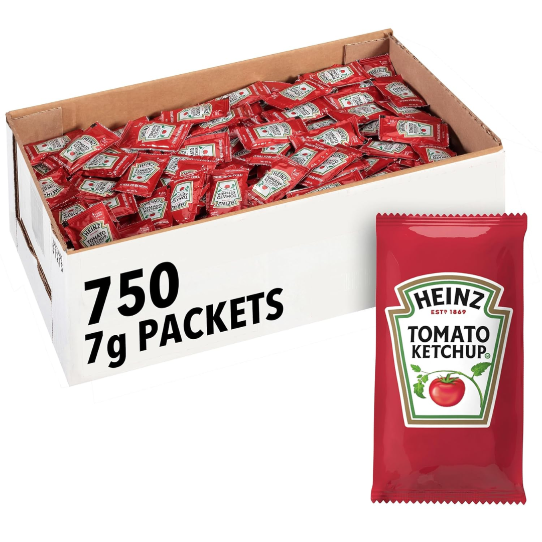 1 Heinz Ketchup Single Serve Packet (0.25 oz Packets, Pack of 750) - Image 1