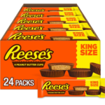 REESE'S Milk Chocolate King Size Peanut Butter Cups, Candy Packs, 2.8 oz (24 Count)
