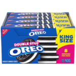 OREO Double Stuf Chocolate Sandwich Cookies, King Size, 12 Snack Packs (8 Cookies Per Pack) Visit the Oreo Store