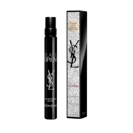 Yves Saint Laurent YSL Black Opium Glitter Eau De Parfum for Women - Travel Size 0.33 Fl Oz.