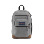 JanSport Cool Backpack, with 15-inch Laptop Sleeve - Large Computer Bag Rucksack with 2 Compartments, Ergonomic Straps, Grey Letterman