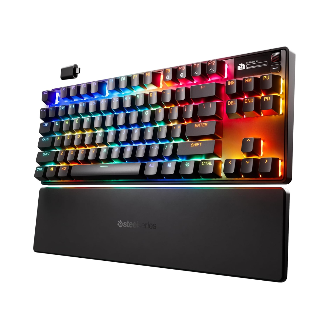 1 SteelSeries Apex Pro TKL Wireless Gen 3 OmniPoint 3.0 HyperMagnetic Switches — Adjustable Actuation — Rapid Trigger — Game-Ready Presets — Protection Mode — Rapid Tap/SOCD — Dual Wireless — OLED - Image 1