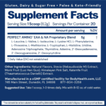 BodyHealth PerfectAmino Powder - BCAA and EAA Powder for Pre and Post Workout - Amino Acid Energy Drink for Men and Women to Support Lean Muscle and Recovery - Vanilla - 20 Servings - Image 2