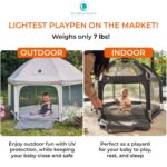 POP 'N GO PLAYPEN - Indoor & Outdoor Baby Playpen for Babies and Toddlers - Baby Beach Tent, Foldable, Portable W/Canopy, Travel Bag, & Mosquito Net - Pop Up Pack and Play Tent (Lavender) - Image 3
