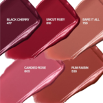 REVLON Super Lustrous Lipstick Gift Set, 5-Piece, Creamy Formula, Moisturized Feel, 755 Bare It All, 477 Black Cherry, 535 Rum Raisin, 805 Candied Rose, 810 Uncut Ruby - Image 2