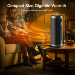 Space Heater,1500W Portable Electric Heaters for Indoor Use with Remote&Thermostat,4 Modes,12h Timer,90°Oscillation,Digital Display, PTC Fast Heating Ceramic Heater for Bedroom Office - Image 2