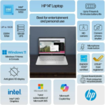 HP 2025 Student Business Laptop, Intel Processor N150(up to 3.6 GHz), 16G RAM, 128GB Storange, 14 Inch LED Screen,1 Year Office 365, Windows 11 Home,Silver,w/BTP Accessories - Image 2
