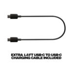 Skullcandy Crusher Evo Wireless Bluetooth Headphones with Extra USB-C Charging Cable, Multi-Sensory Bass, Noise Isolating Over-Ear Fit, 40 Hours Battery, Microphone for iPhone Android - True Black - Image 2