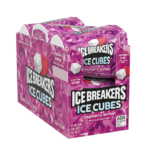ICE BREAKERS Ice Cubes Raspberry Sorbet Flavored Sugar Free Chewing Gum Bottles, 3.24 oz (6 Count, 40 Pieces) - Image 3