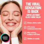 REVLON Super Lustrous Glass Shine Balm Gift Set, 3-Piece, Lipstick Multipack, Hydrating Tinted, Sheer Glossy Finish, 003 Honey Shine, 008 Rum Raisin, 006 Girly Swirly - Image 3