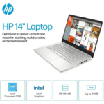HP 2025 Student Business Laptop, Intel Processor N150(up to 3.6 GHz), 16G RAM, 128GB Storange, 14 Inch LED Screen,1 Year Office 365, Windows 11 Home,Silver,w/BTP Accessories - Image 3