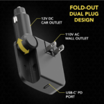 Scosche HCPDC30 PowerVolt 2 in 1 30W Home and Car Charger Compatible with USB-C Devices - Image 3