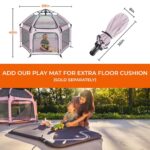 POP 'N GO PLAYPEN - Indoor & Outdoor Baby Playpen for Babies and Toddlers - Baby Beach Tent, Foldable, Portable W/Canopy, Travel Bag, & Mosquito Net - Pop Up Pack and Play Tent (Lavender) - Image 5