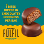 FULFIL Protein Snack Bites, Chocolate Salted Caramel Flavored, Gluten Free with 16g Protein per serving, 7 Bites per Bag (10 Bags) - Image 4