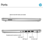 HP 2025 Student Business Laptop, Intel Processor N150(up to 3.6 GHz), 16G RAM, 128GB Storange, 14 Inch LED Screen,1 Year Office 365, Windows 11 Home,Silver,w/BTP Accessories - Image 4