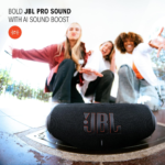 JBL Charge 6 - Portable Waterproof & Drop-Proof Bluetooth Speaker, Bold Pro Sound with AI Sound Boost, 28Hrs of Playtime, Built-in powerbank & Comes with a Sturdy/Removable Carrying Strap (Blue) - Image 4