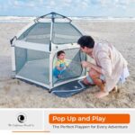 POP 'N GO PLAYPEN - Indoor & Outdoor Baby Playpen for Babies and Toddlers - Baby Beach Tent, Foldable, Portable W/Canopy, Travel Bag, & Mosquito Net - Pop Up Pack and Play Tent (Lavender) - Image 6