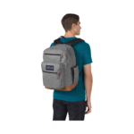 JanSport Cool Backpack, with 15-inch Laptop Sleeve - Large Computer Bag Rucksack with 2 Compartments, Ergonomic Straps, Grey Letterman - Image 5