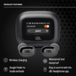 JBL Live Buds 3 - True Wireless Noise-Cancelling Bud-Type Earbuds, 40Hrs Total Playback, Wireless Charging, 6 Mics for Perfect Calls, Multi-Point Connection, IP55 Waterproof and dustproof (Black) - Image 5