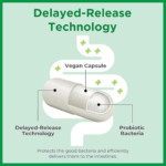 Bio-K+ Advanced Bowel Support Probiotic – 50 Billion CFU – Vegan, Gluten-Free, Non-GMO – Supports Digestive Health & Regularity – for Men & Women – 20 Capsules - Image 6