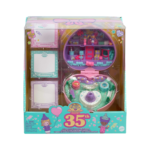 Polly Pocket Dolls & Playset, Collector Heritage Compact, 35th Birthday Partytime Stamper with 2 Micro Dolls, 3 Party Stamps & 12 Stationary Cards - Image 6