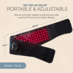 LifePro Red Light Therapy Body Belt - Powerful NIR & Red Light Therapy for Body - Target Discomfort, Accelerate Recovery, & Improve Athletic Performance - with Red, NIR, Pulse, and Intensity Settings - Image 7