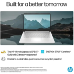 HP 2025 Student Business Laptop, Intel Processor N150(up to 3.6 GHz), 16G RAM, 128GB Storange, 14 Inch LED Screen,1 Year Office 365, Windows 11 Home,Silver,w/BTP Accessories - Image 8