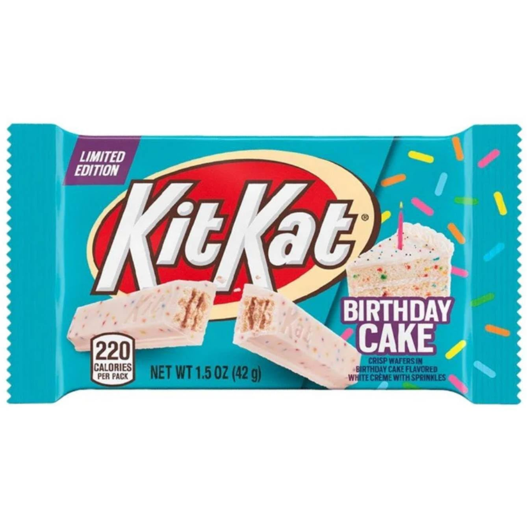 Navy Blue Scholarship Instagram Post Birthday Cake Kit Kat Bar White Chocolate Limited Edition 4 Pack 1.5 Oz Bars - Image 1